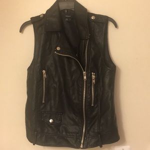 Leather like  vest